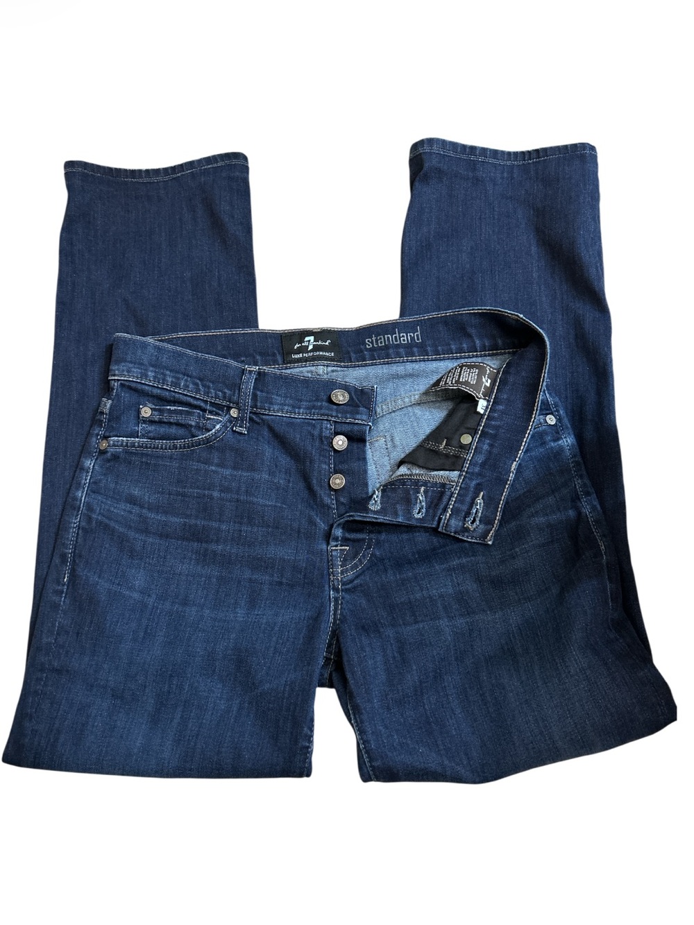 7  for all  Mankind Standard Jeans Button Fly Alice Performance Size 31 X 29